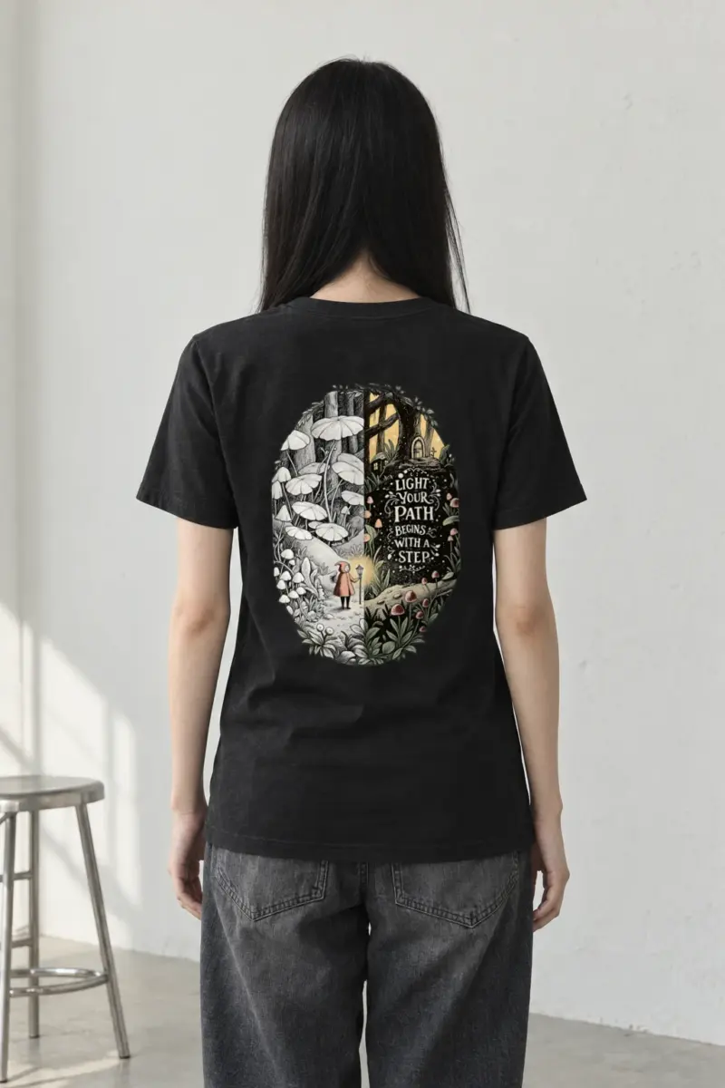 "Light Your Path" Heavyweight Unisex Crewneck T-shirt