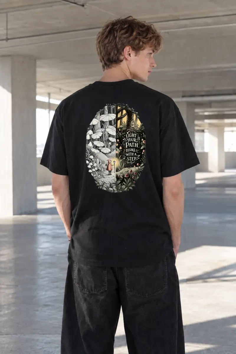 "Light Your Path" Heavyweight Unisex Crewneck T-shirt | Gildan 5000