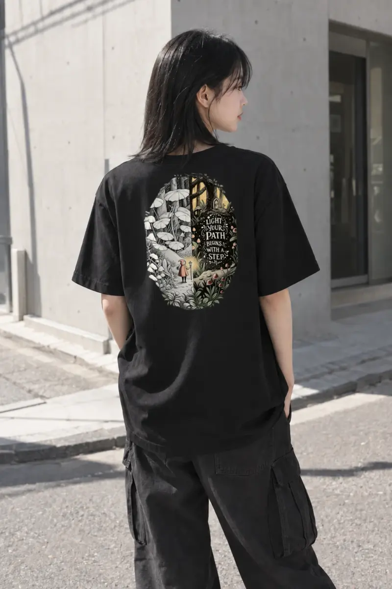 "Light Your Path" Heavyweight Unisex Crewneck T-shirt | Gildan 5000