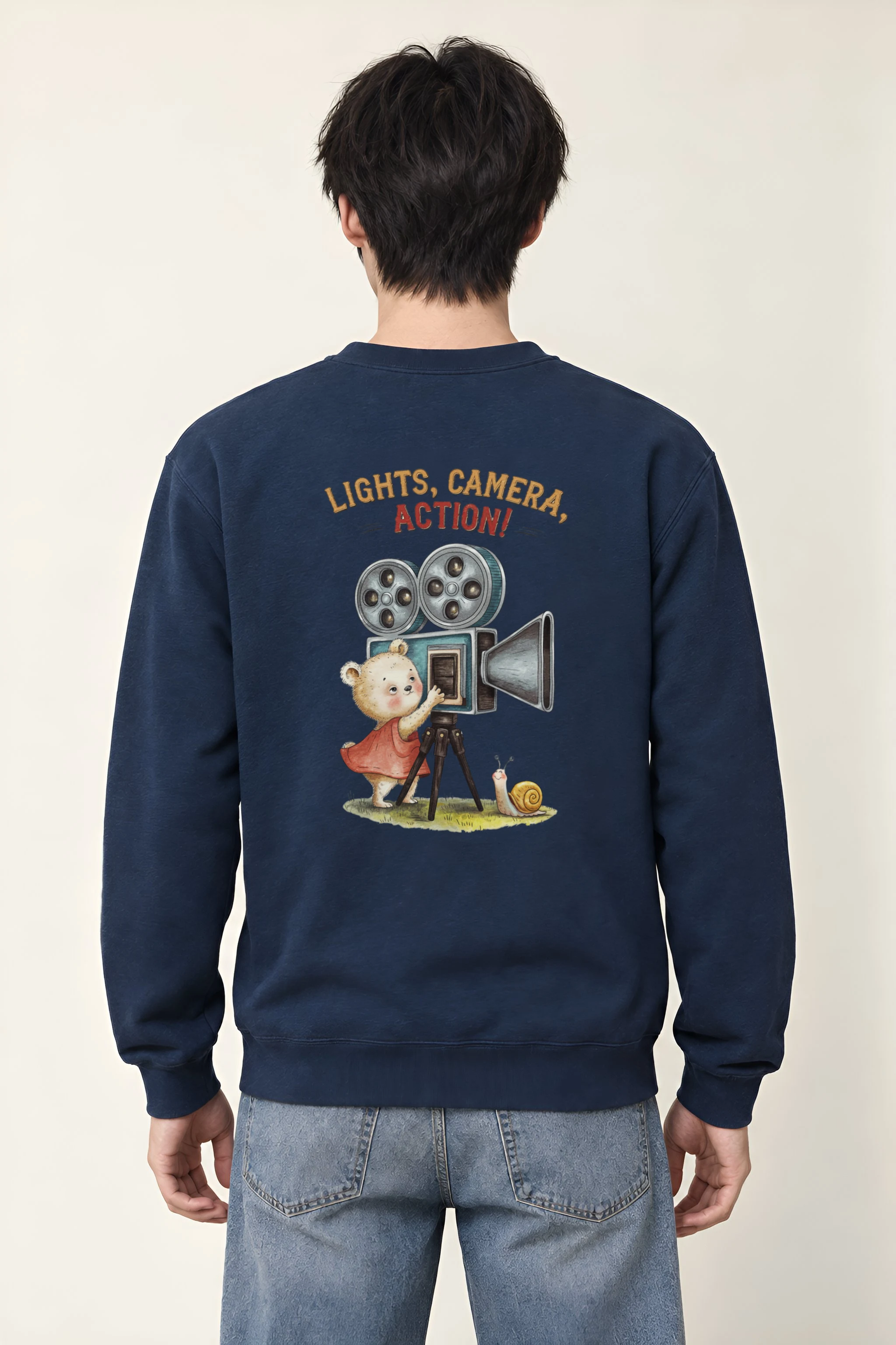 "Lights, Camera, Action!" Heavy Blend Unisex Crewneck Sweatshirt