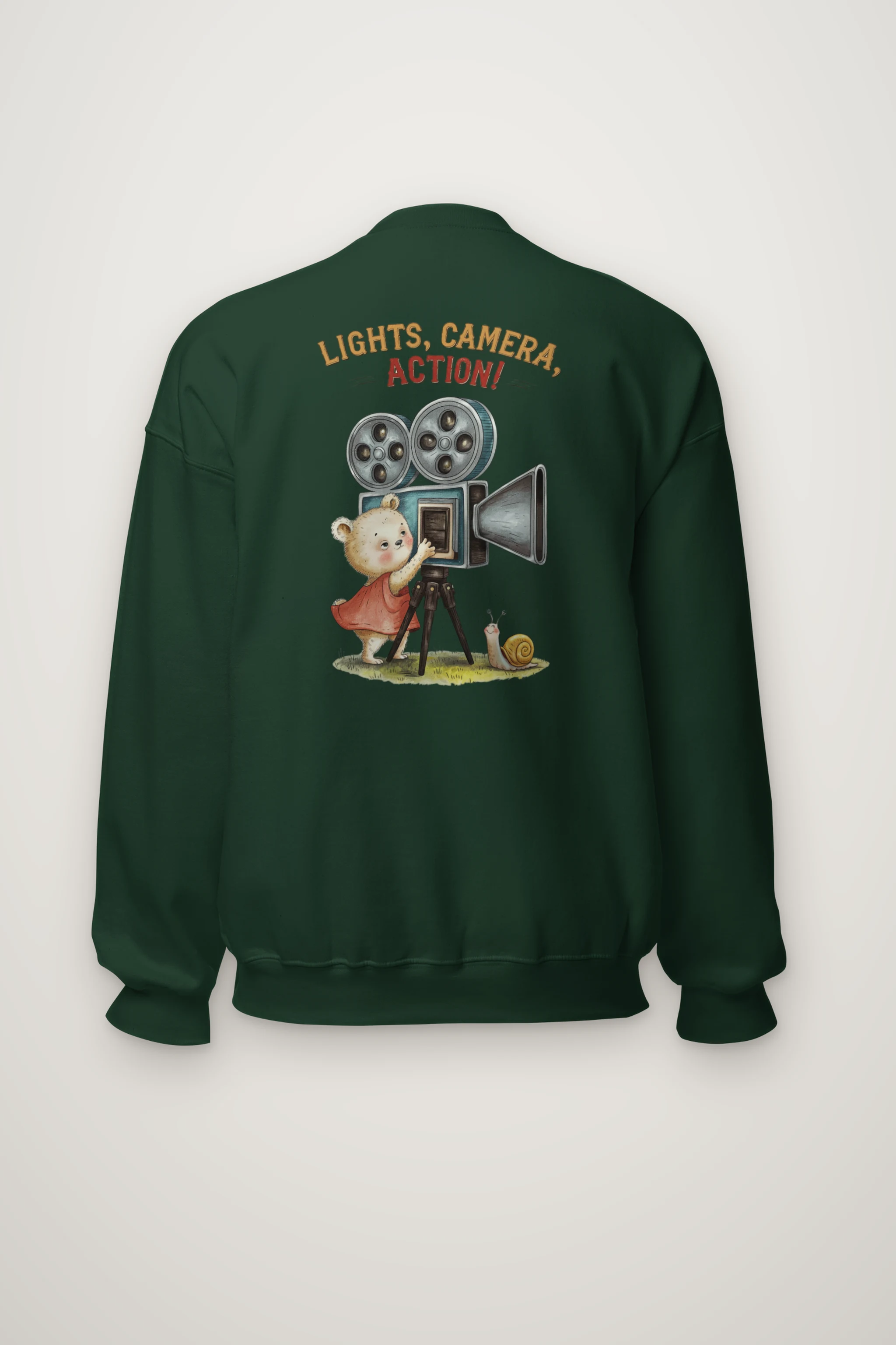 "Lights, Camera, Action!" Heavy Blend Unisex Crewneck Sweatshirt