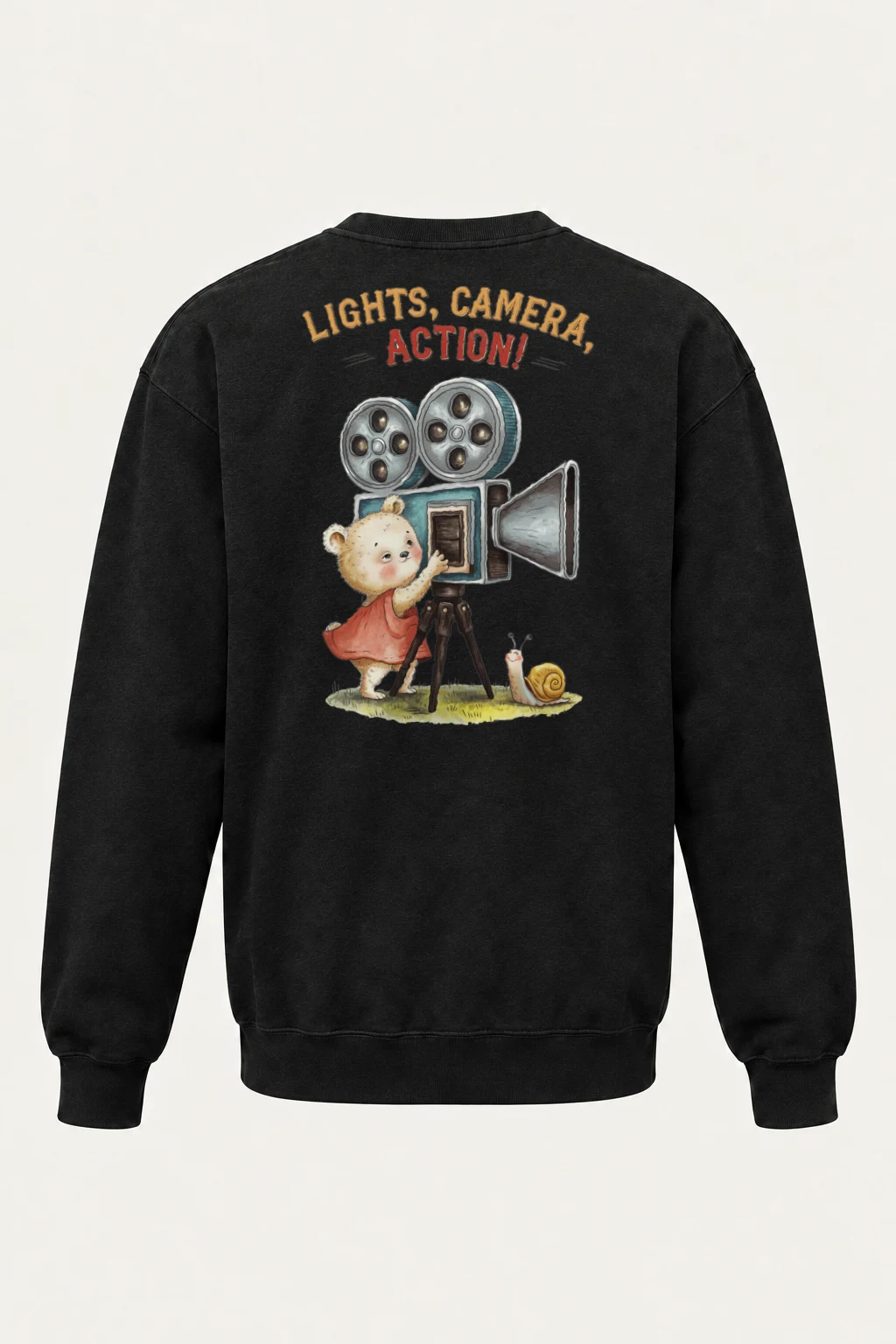 "Lights, Camera, Action!" Heavy Blend Unisex Crewneck Sweatshirt | Gildan 18000
