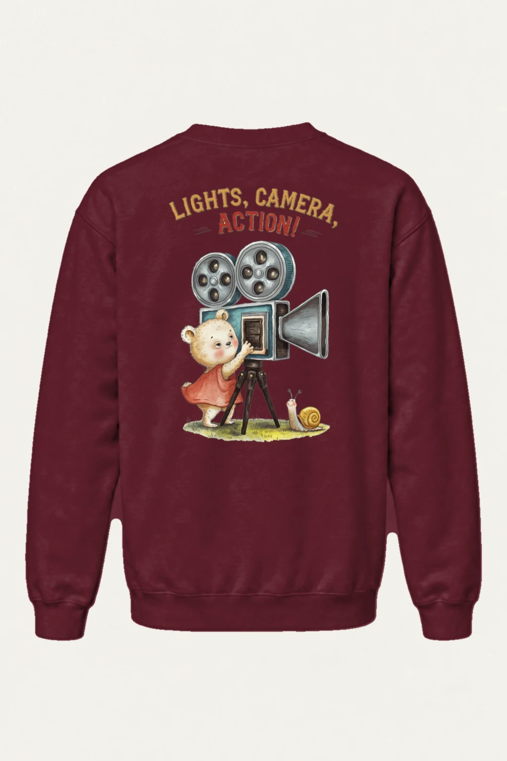 "Lights, Camera, Action!" Heavy Blend Unisex Crewneck Sweatshirt | Gildan 18000