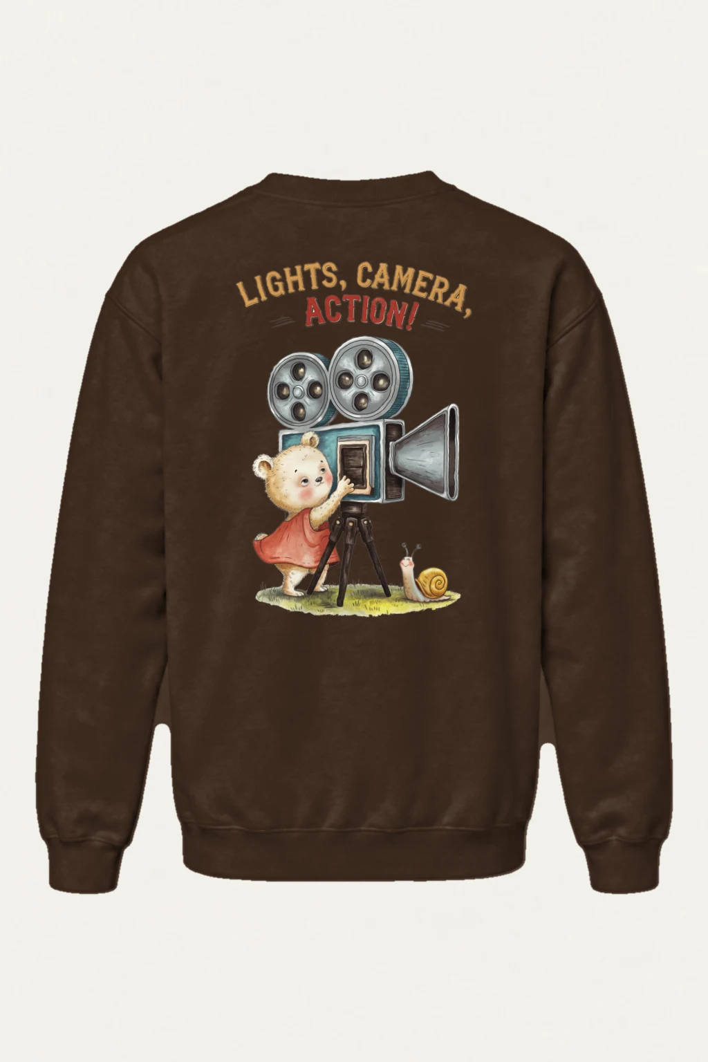 "Lights, Camera, Action!" Heavy Blend Unisex Crewneck Sweatshirt | Gildan 18000
