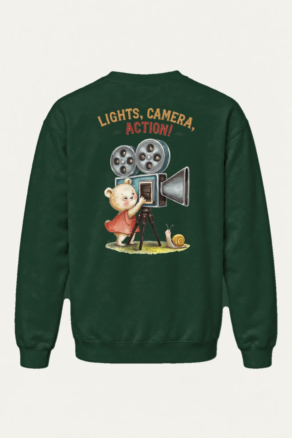 "Lights, Camera, Action!" Heavy Blend Unisex Crewneck Sweatshirt | Gildan 18000