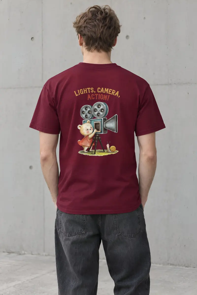 "Lights Camera Action" Heavyweight Unisex Crewneck T-shirt