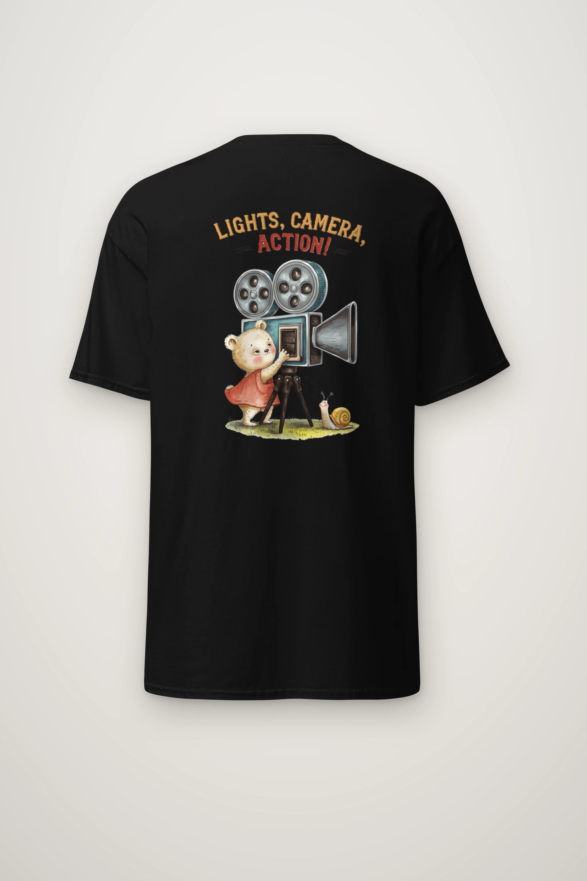 "Lights Camera Action" Heavyweight Unisex Crewneck T-shirt