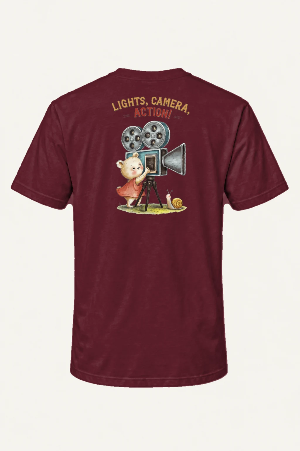 "Lights Camera Action" Heavyweight Unisex Crewneck T-shirt | Gildan 5000
