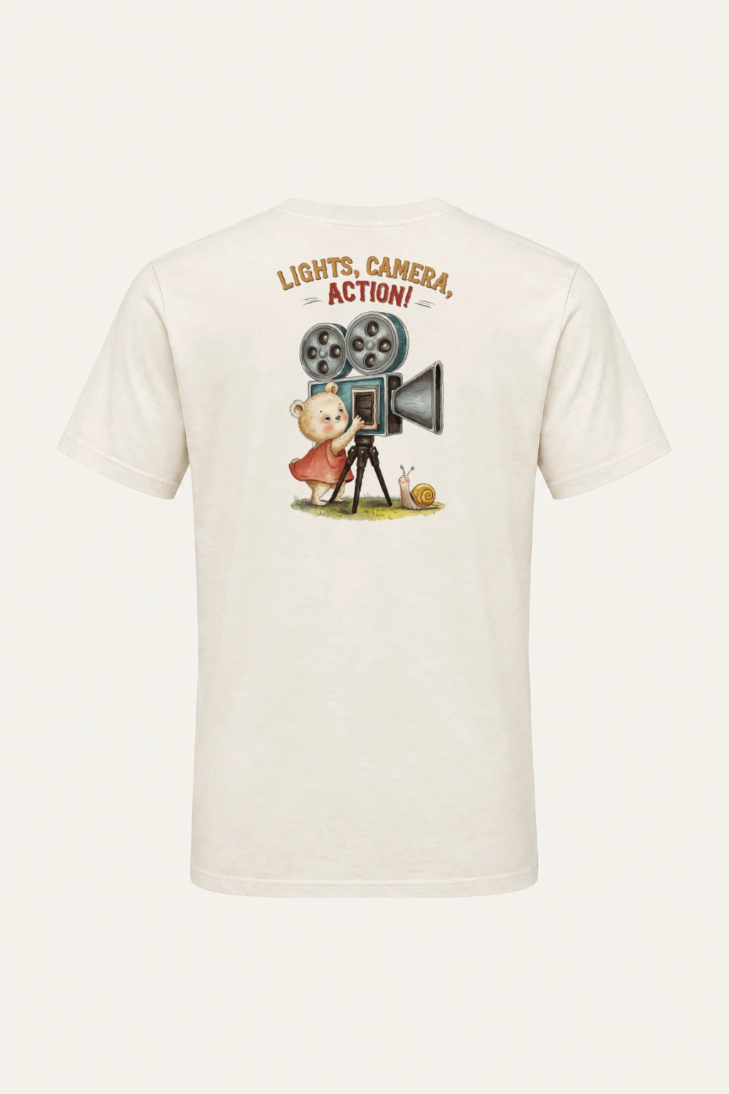 "Lights Camera Action" Heavyweight Unisex Crewneck T-shirt | Gildan 5000