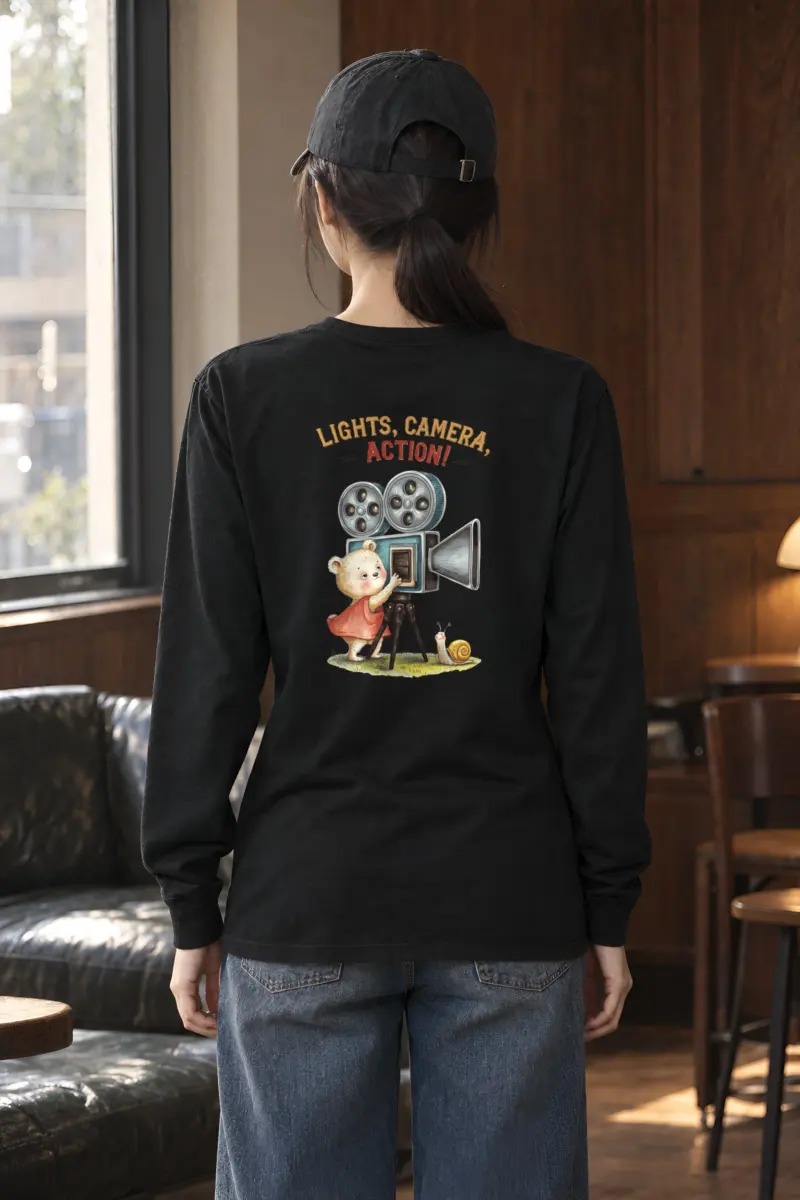 "Lights, Camera, Action!" Unisex Longsleeve T-shirt