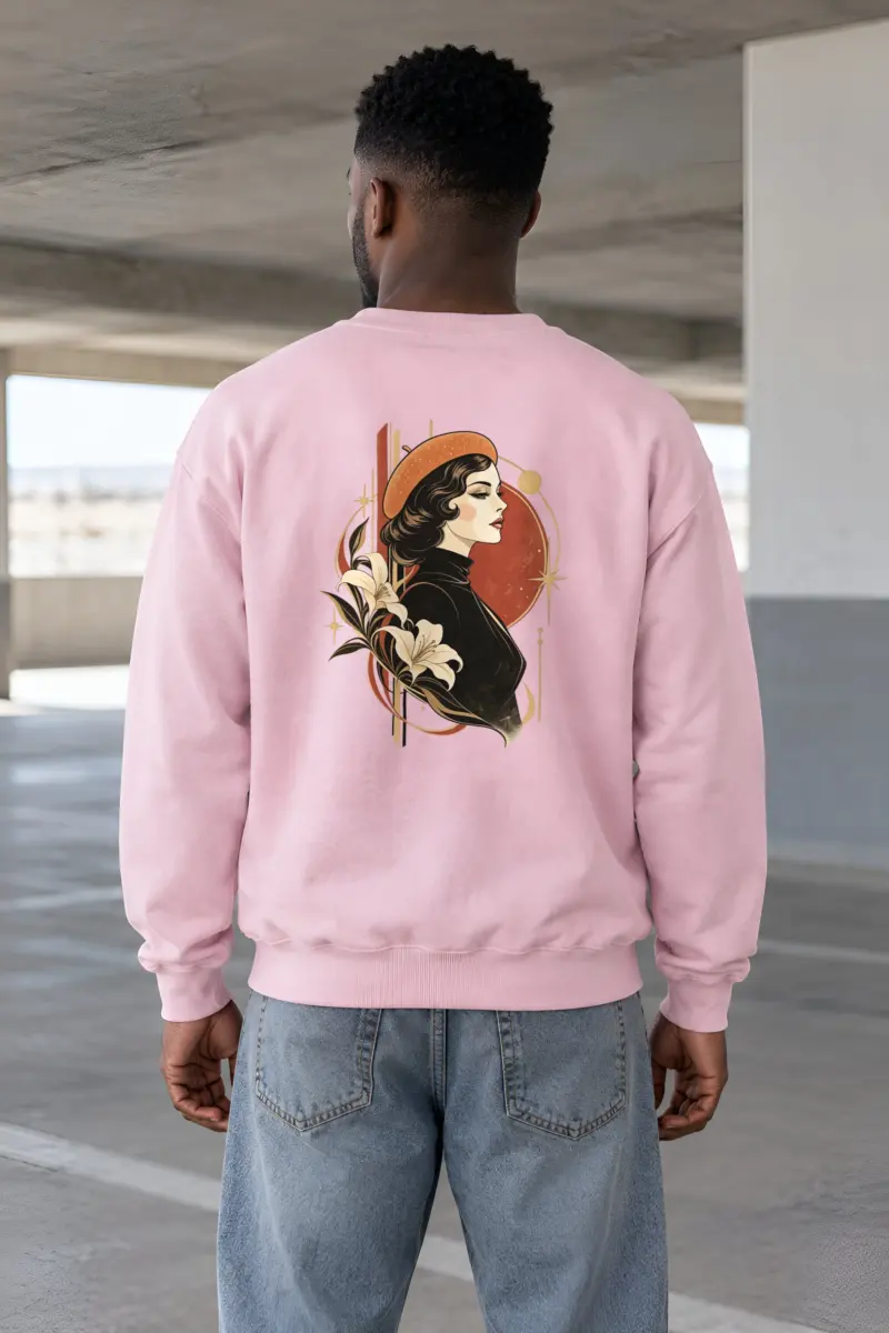 "Lily Beret Muse" Heavy Blend Unisex Crewneck Sweatshirt