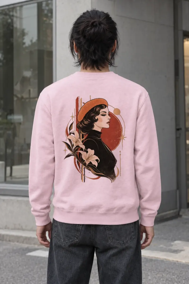 "Lily Beret Muse" Heavy Blend Unisex Crewneck Sweatshirt