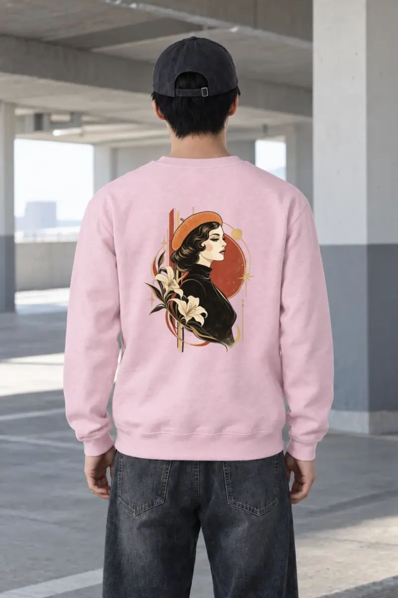 "Lily Beret Muse" Heavy Blend Unisex Crewneck Sweatshirt