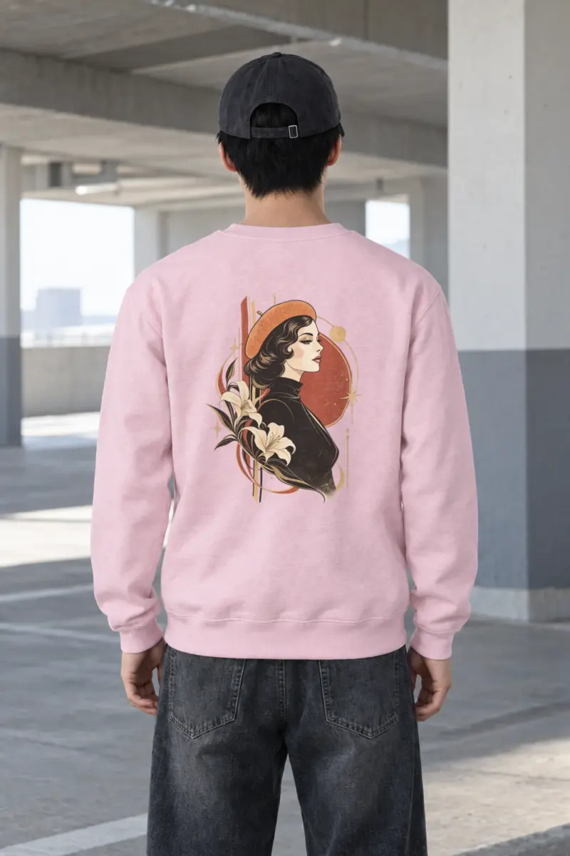 "Lily Beret Muse" Heavy Blend Unisex Crewneck Sweatshirt