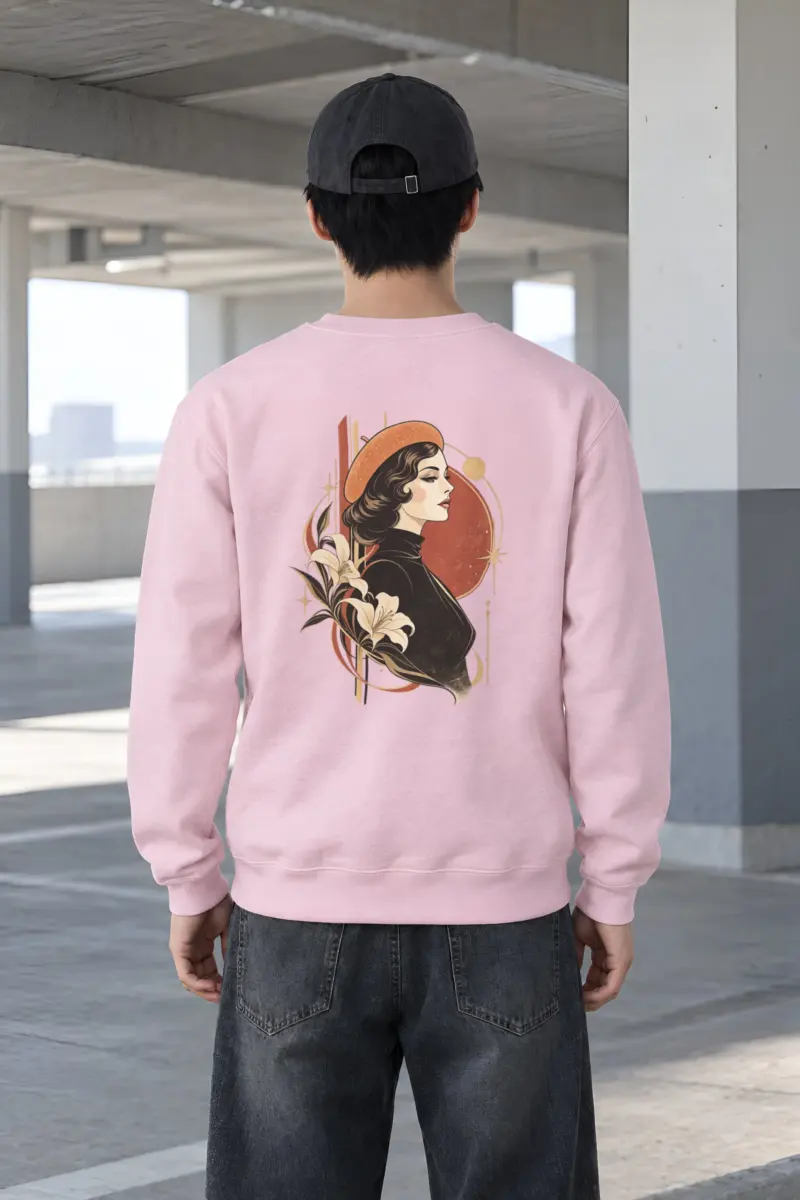 "Lily Beret Muse" Heavy Blend Unisex Crewneck Sweatshirt