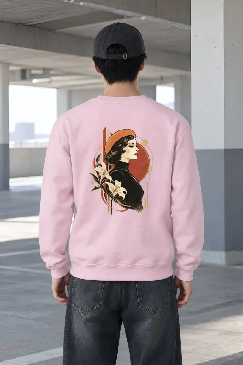 "Lily Beret Muse" Heavy Blend Unisex Crewneck Sweatshirt