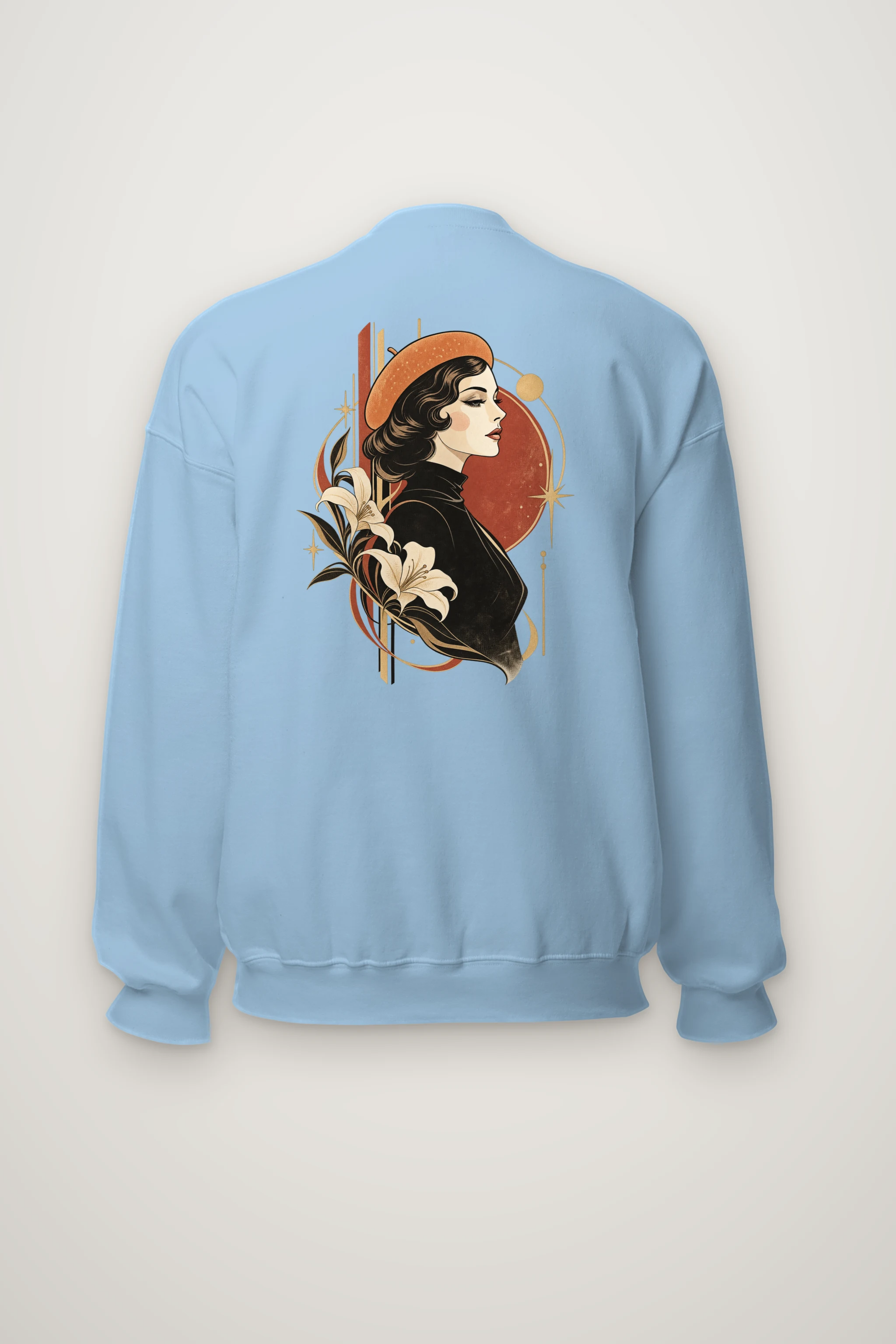 "Lily Beret Muse" Heavy Blend Unisex Crewneck Sweatshirt