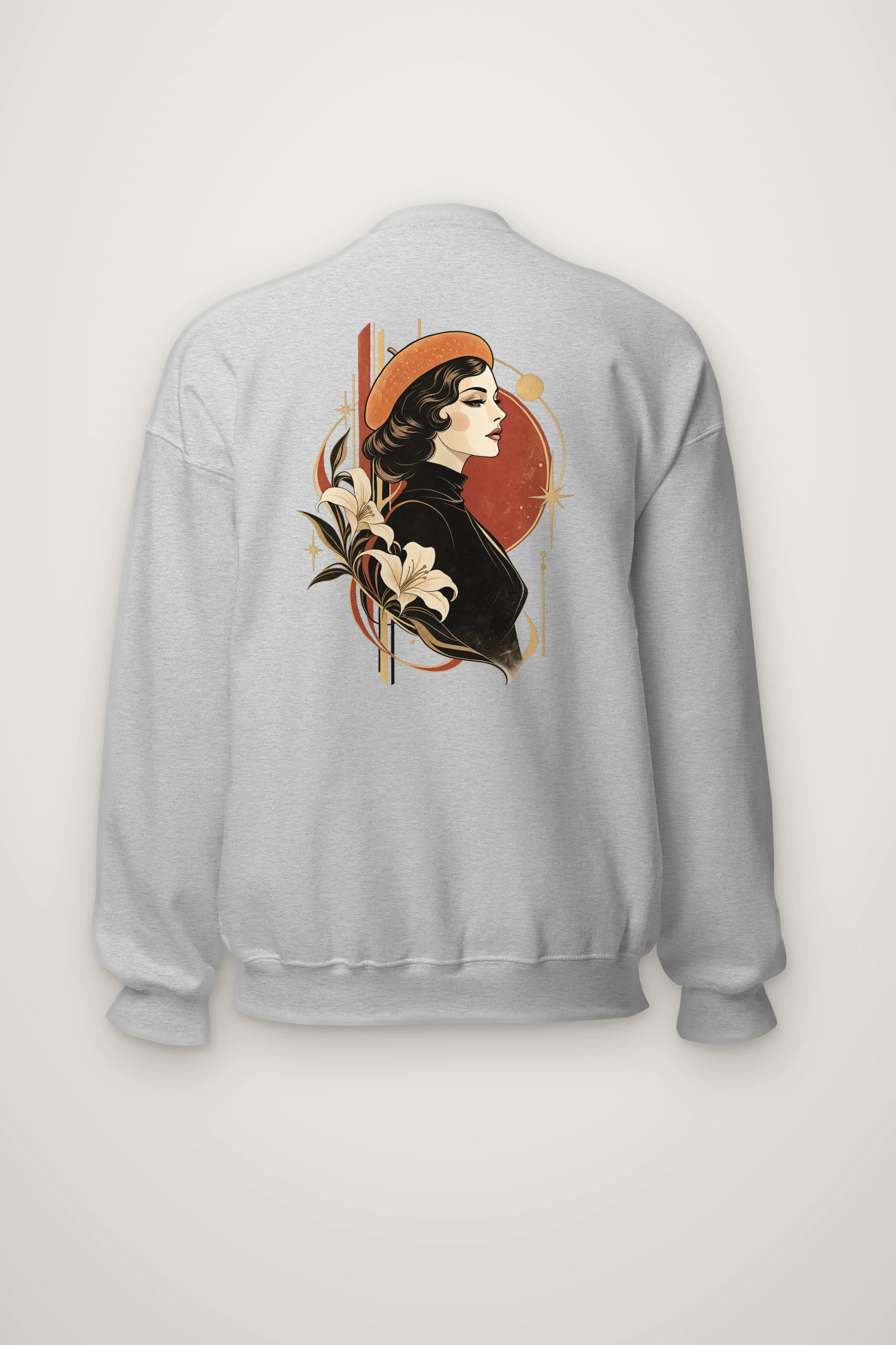 "Lily Beret Muse" Heavy Blend Unisex Crewneck Sweatshirt