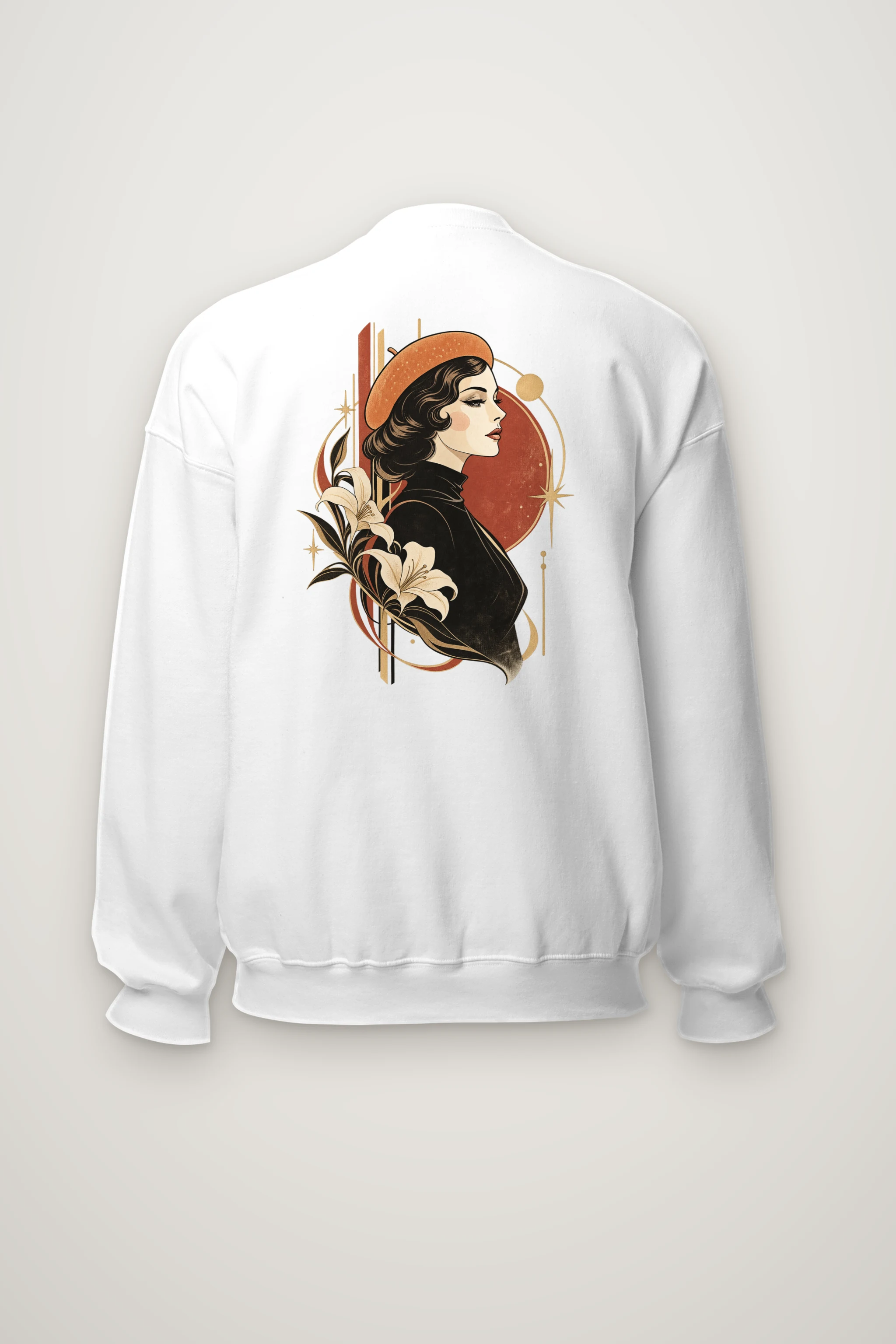 "Lily Beret Muse" Heavy Blend Unisex Crewneck Sweatshirt