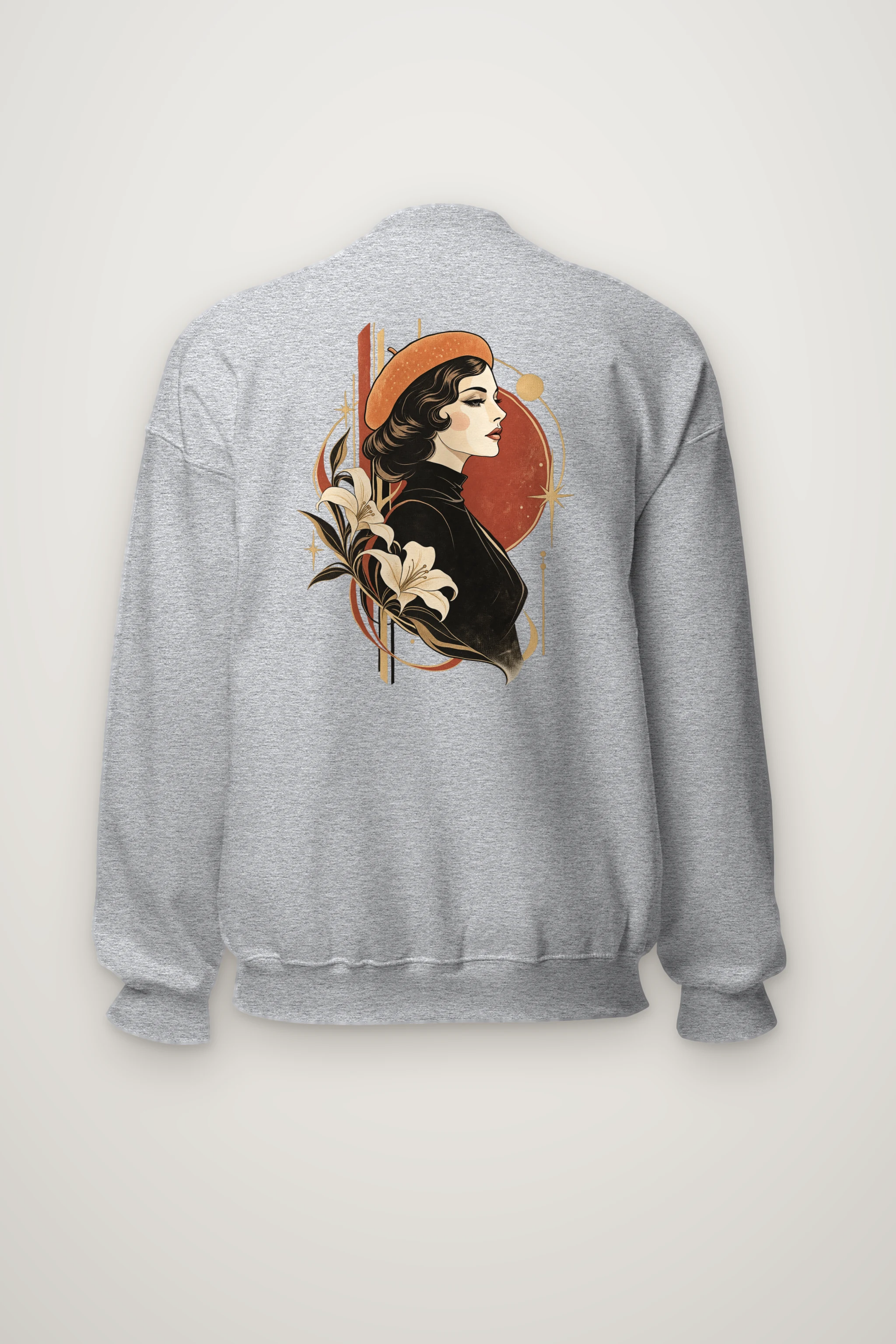 "Lily Beret Muse" Heavy Blend Unisex Crewneck Sweatshirt