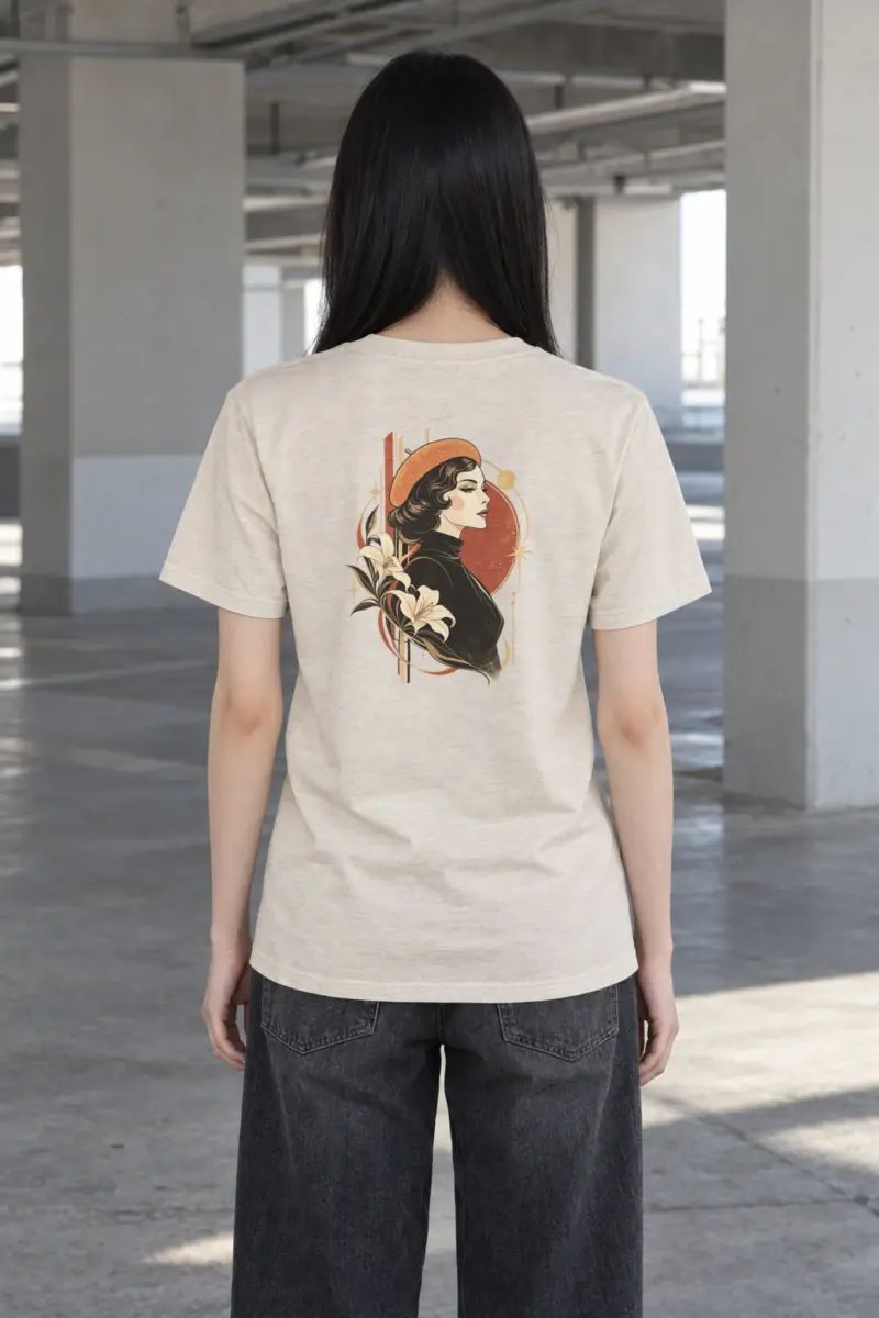 "Lily Beret Muse" Heavyweight Unisex Crewneck T-shirt