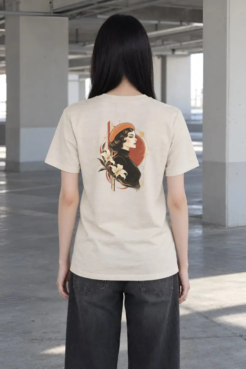 "Lily Beret Muse" Heavyweight Unisex Crewneck T-shirt