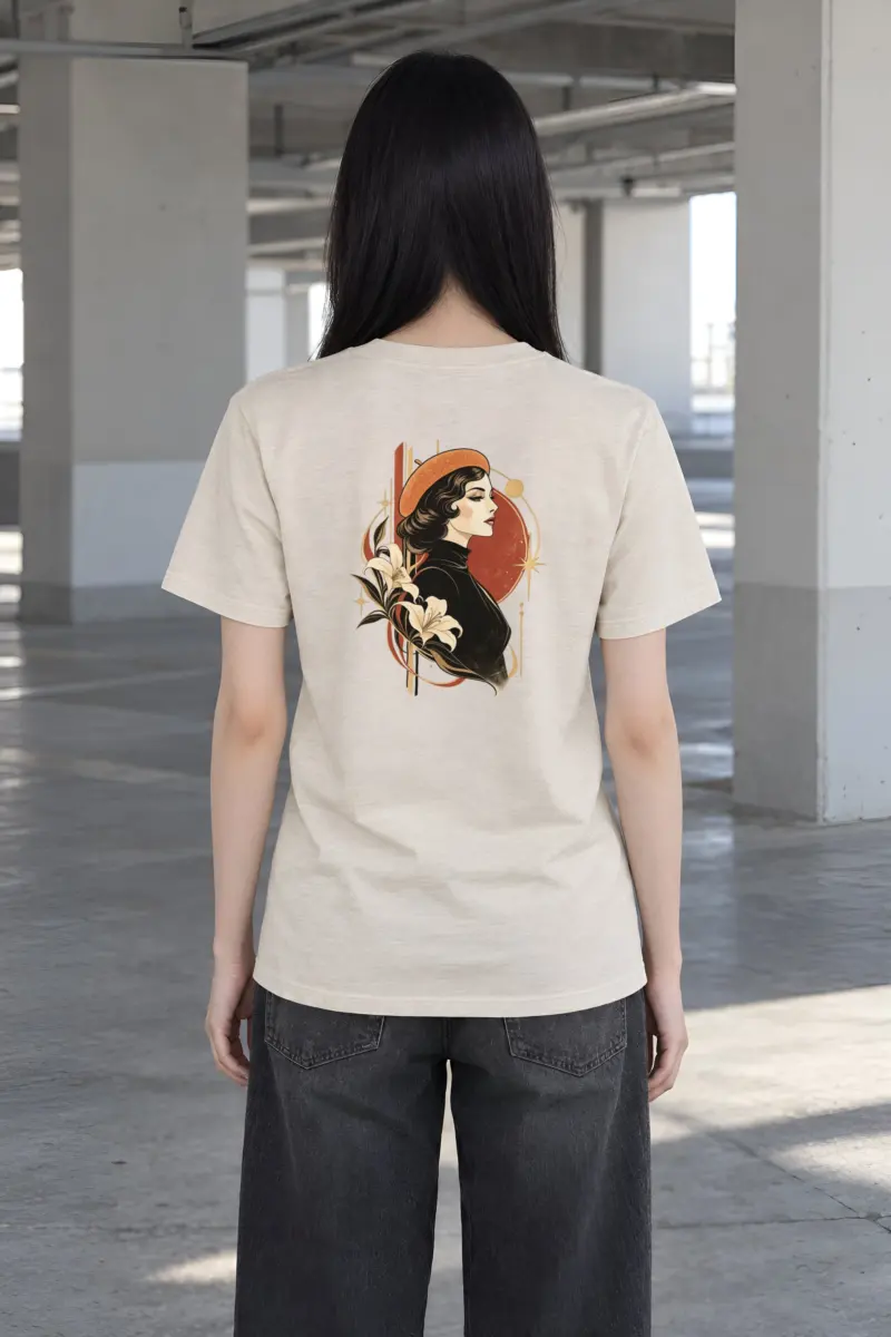 "Lily Beret Muse" Heavyweight Unisex Crewneck T-shirt