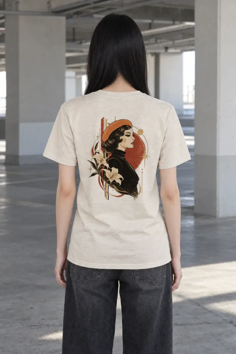 "Lily Beret Muse" Heavyweight Unisex Crewneck T-shirt