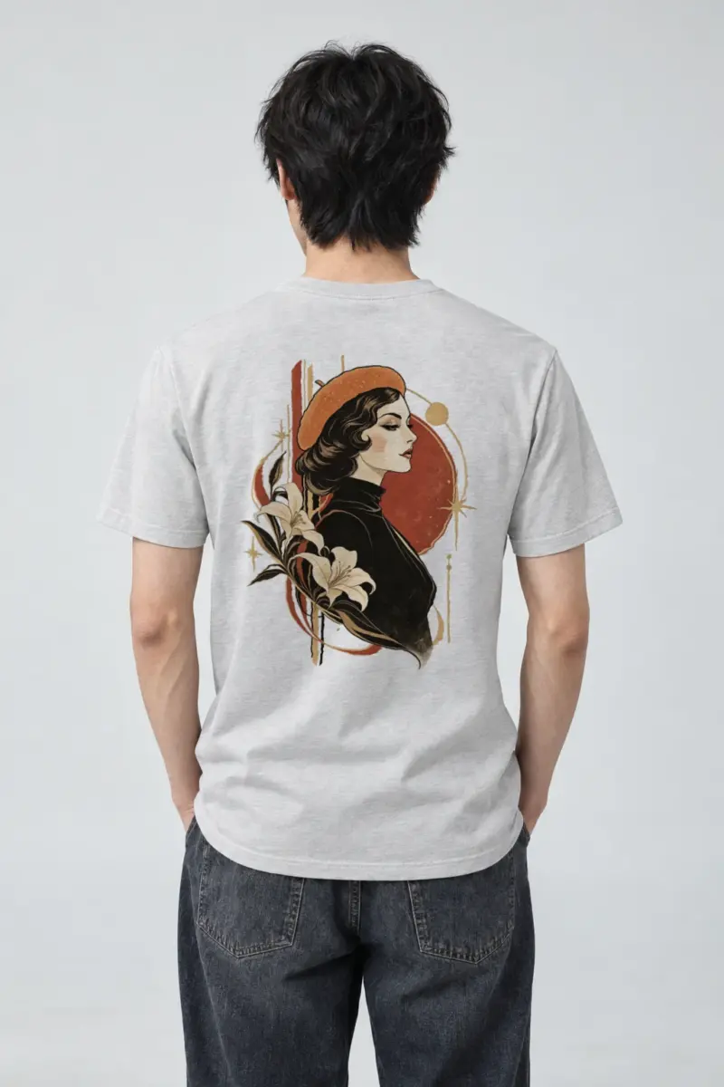"Lily Beret Muse" Heavyweight Unisex Crewneck T-shirt
