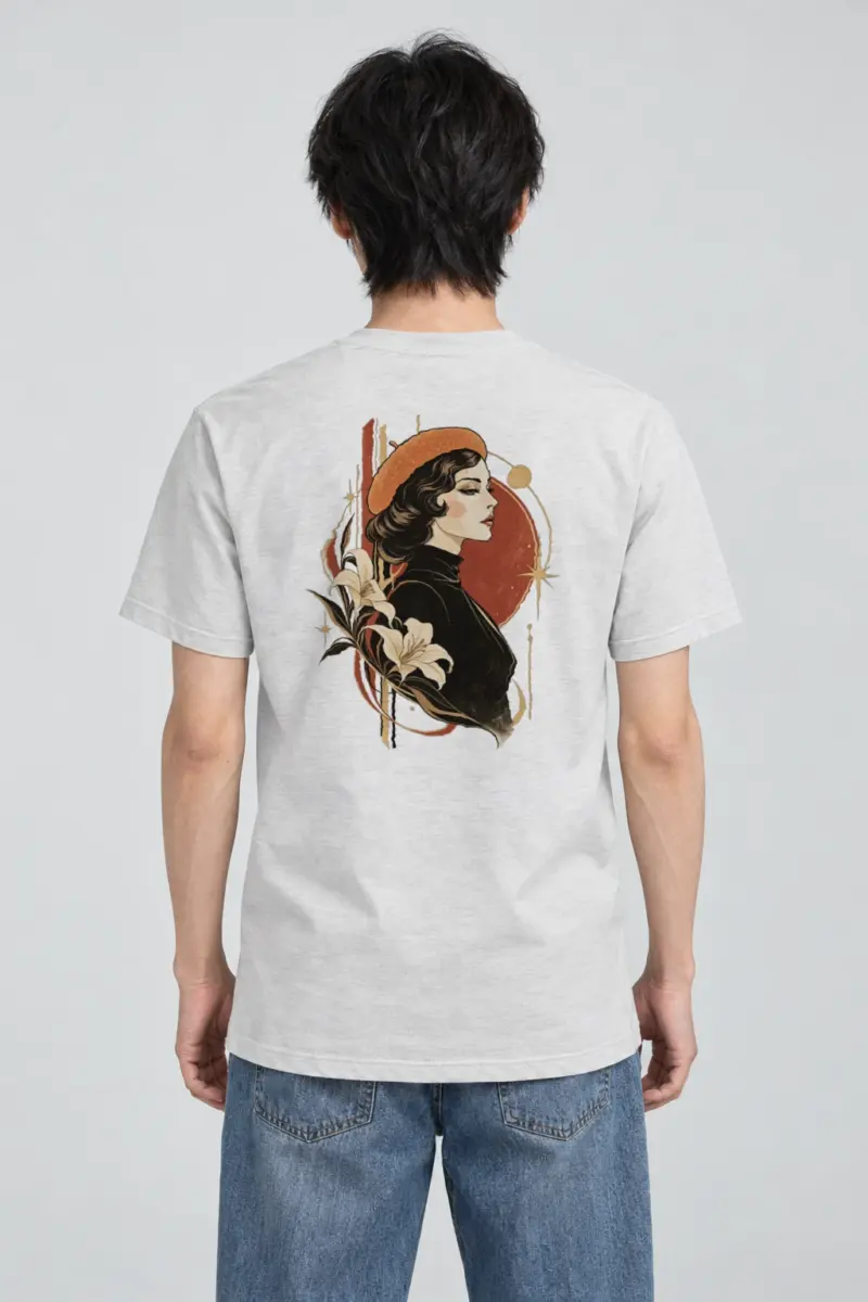"Lily Beret Muse" Heavyweight Unisex Crewneck T-shirt