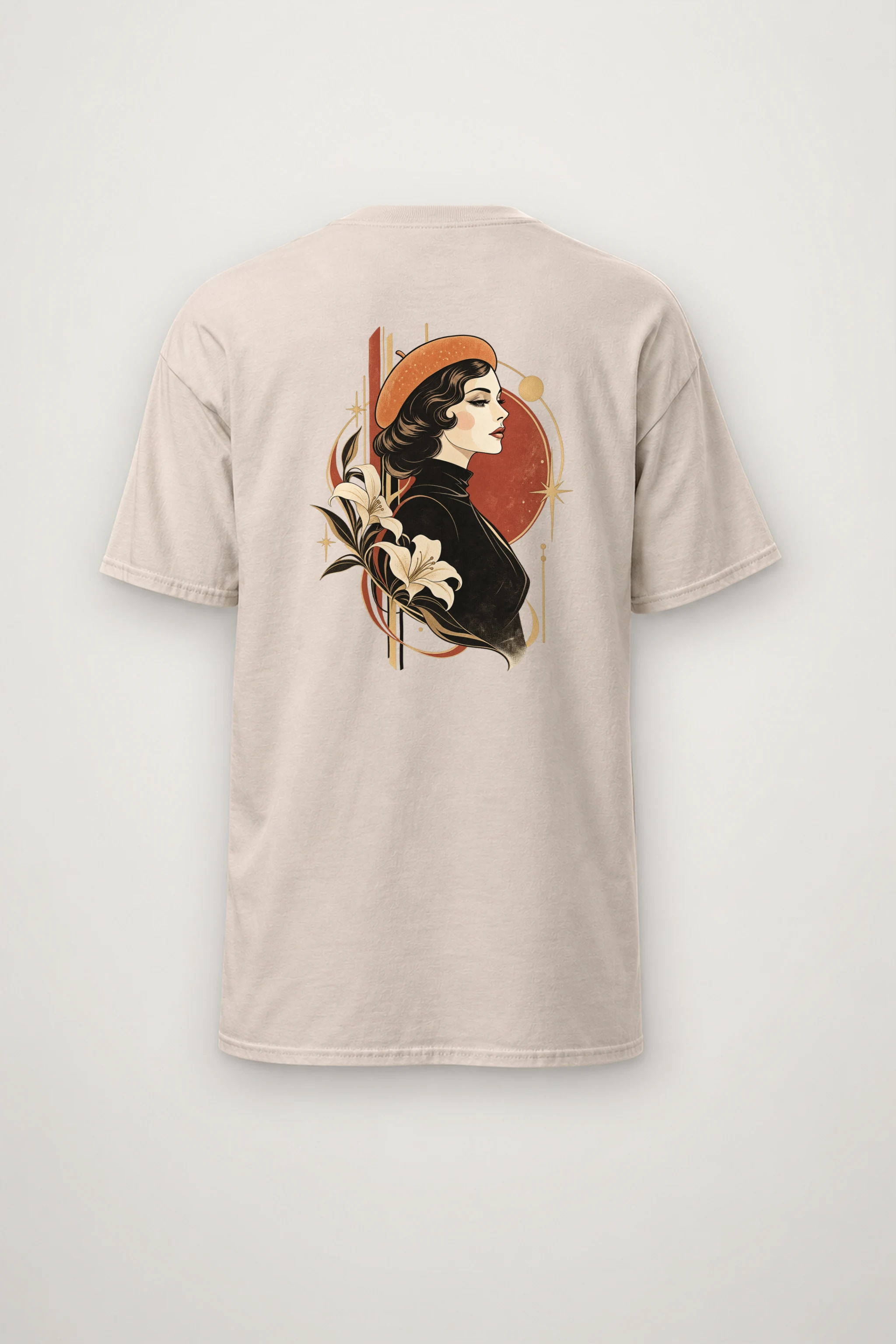 "Lily Beret Muse" Heavyweight Unisex Crewneck T-shirt