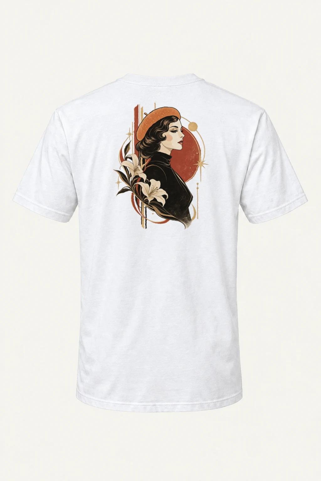 "Lily Beret Muse" Heavyweight Unisex Crewneck T-shirt | Gildan 5000