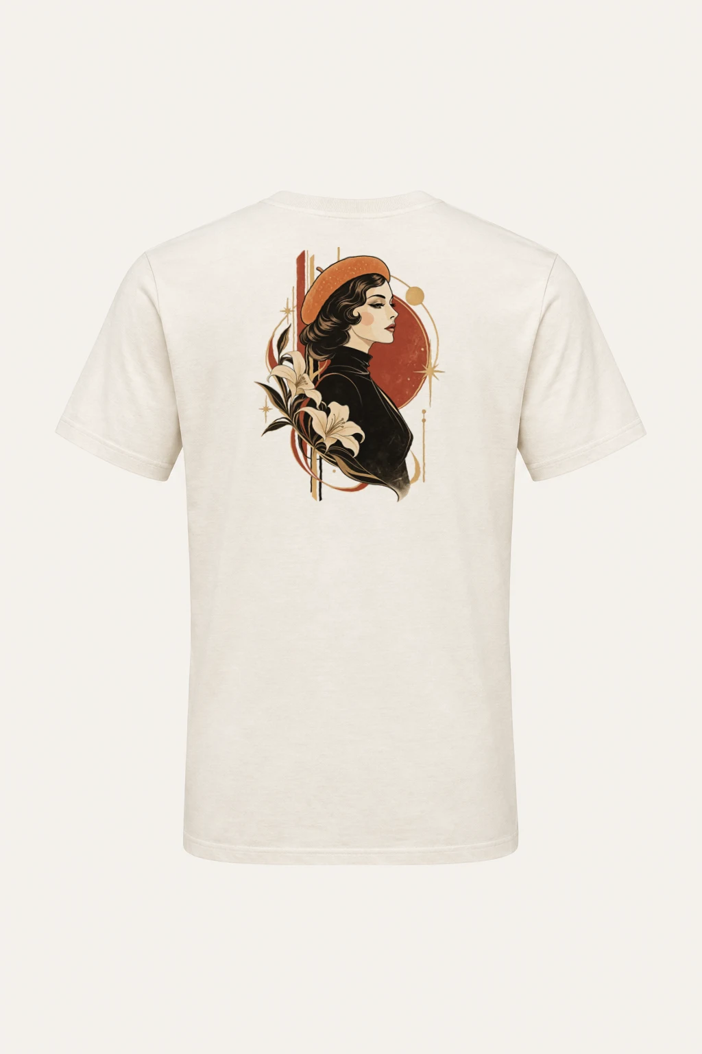 "Lily Beret Muse" Heavyweight Unisex Crewneck T-shirt | Gildan 5000