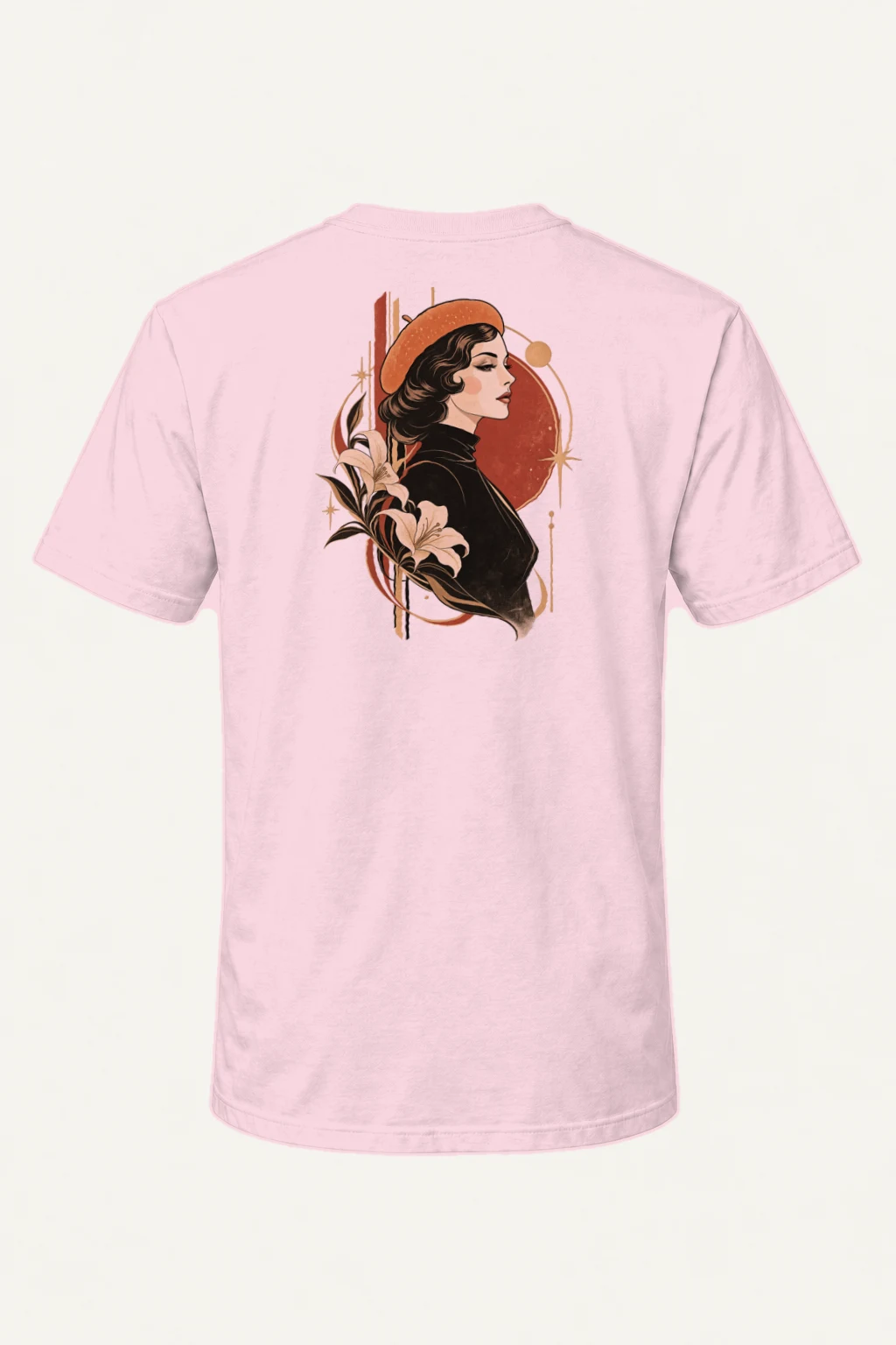 "Lily Beret Muse" Heavyweight Unisex Crewneck T-shirt | Gildan 5000
