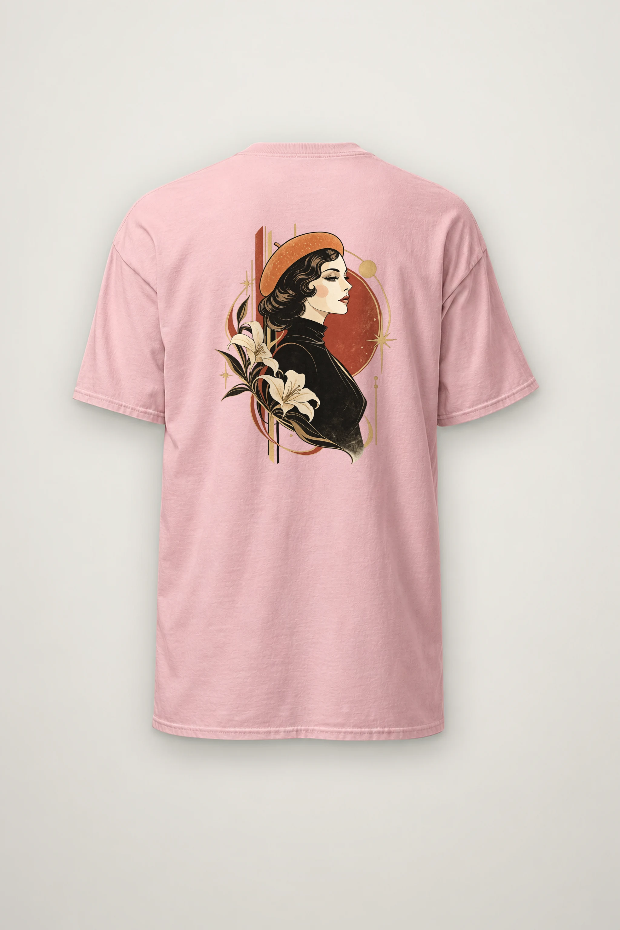 "Lily Beret Muse" Heavyweight Unisex Crewneck T-shirt