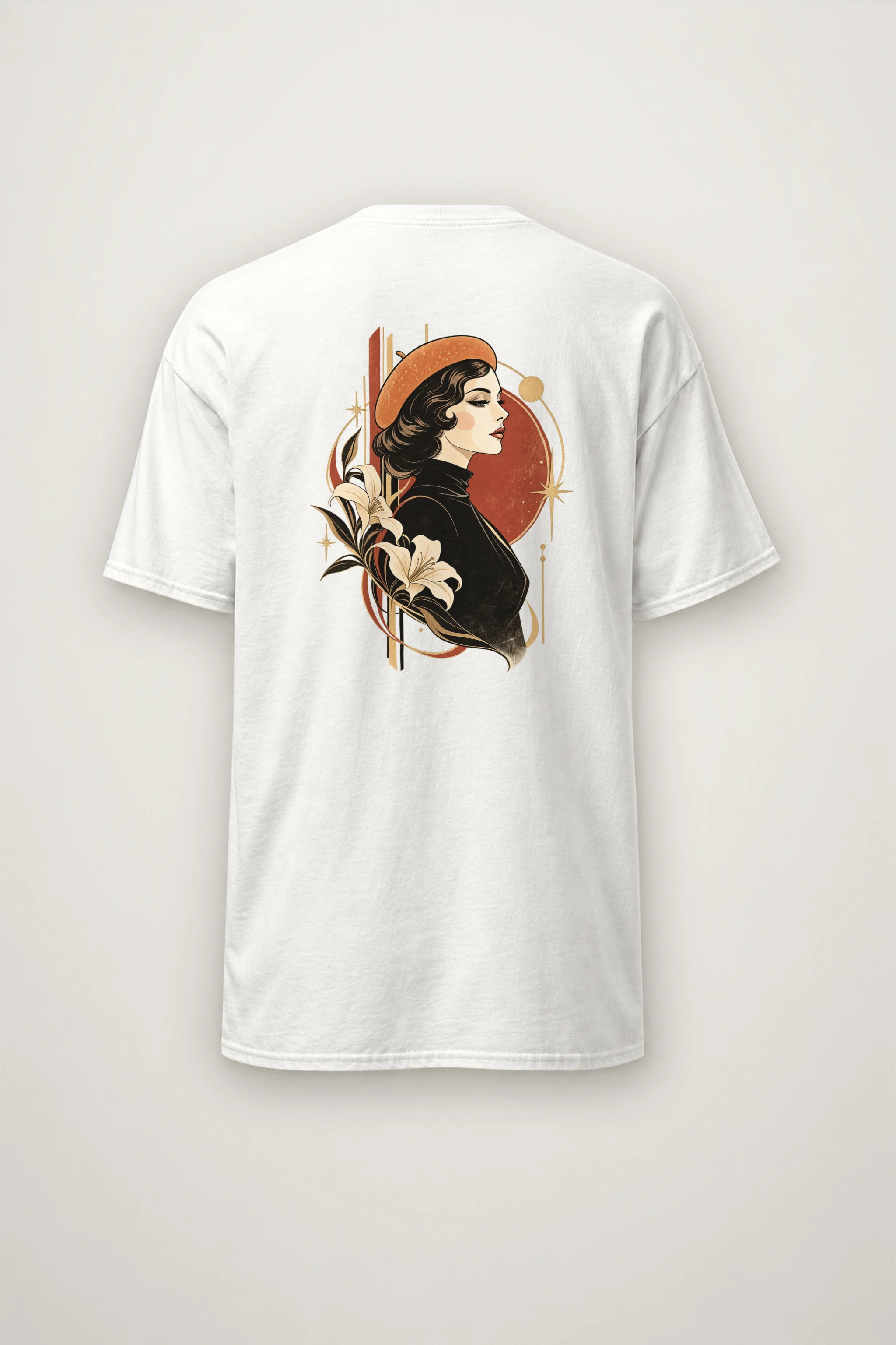 "Lily Beret Muse" Heavyweight Unisex Crewneck T-shirt