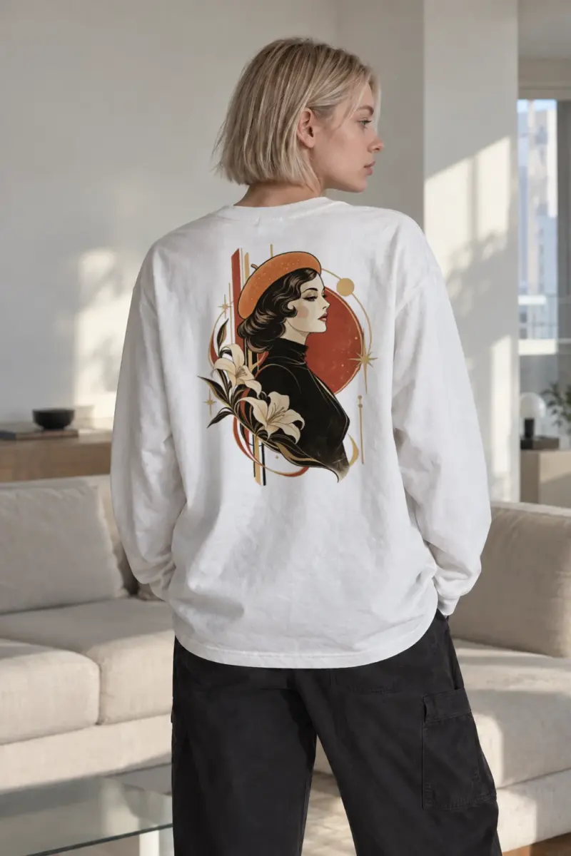"Lily Beret Muse" Unisex Longsleeve T-shirt | Gildan 2400