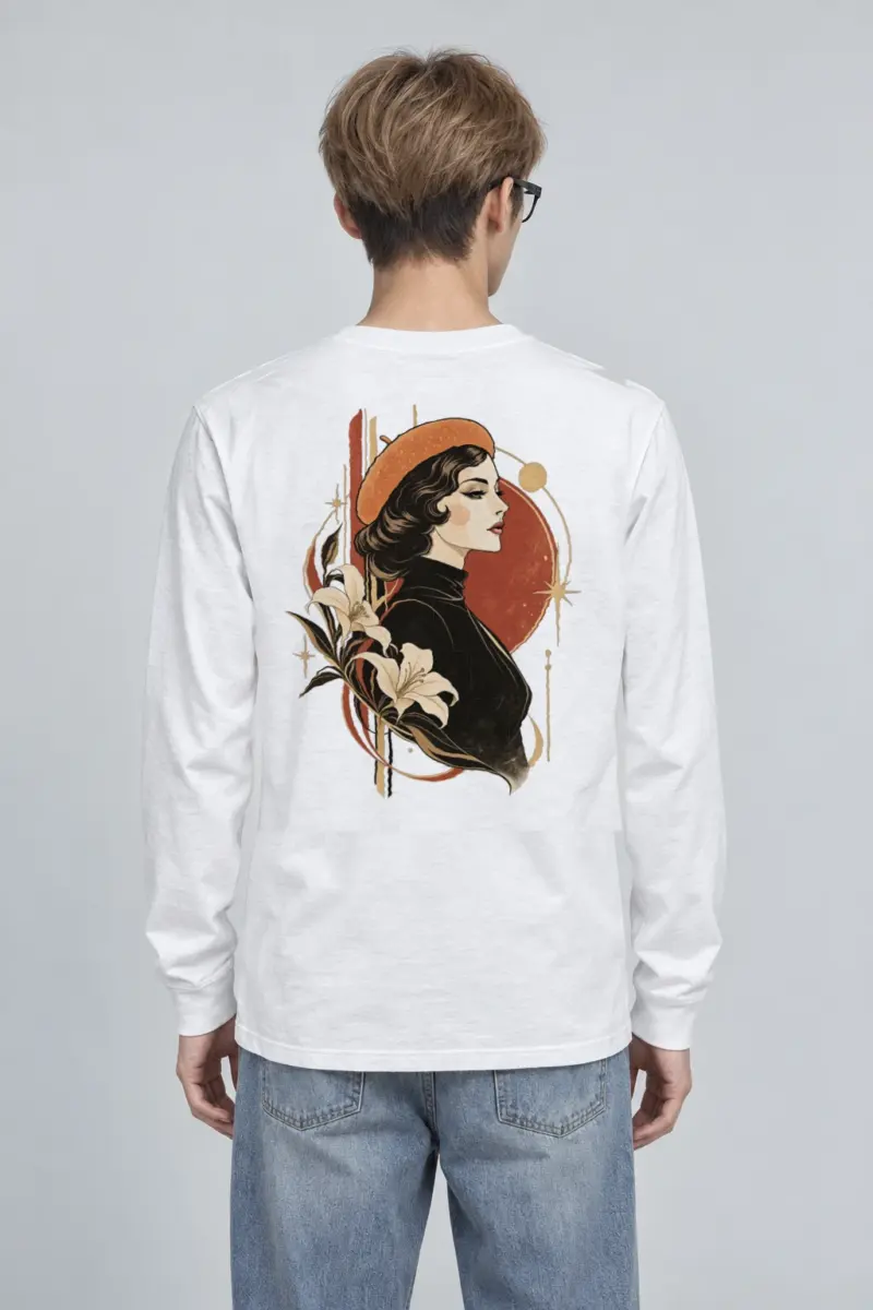 "Lily Beret Muse" Unisex Longsleeve T-shirt