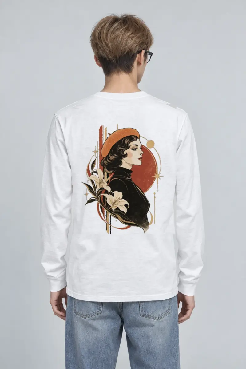"Lily Beret Muse" Unisex Longsleeve T-shirt