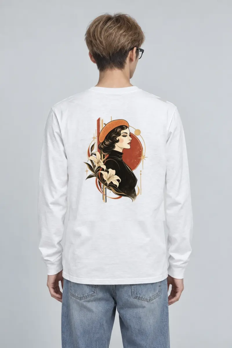 "Lily Beret Muse" Unisex Longsleeve T-shirt