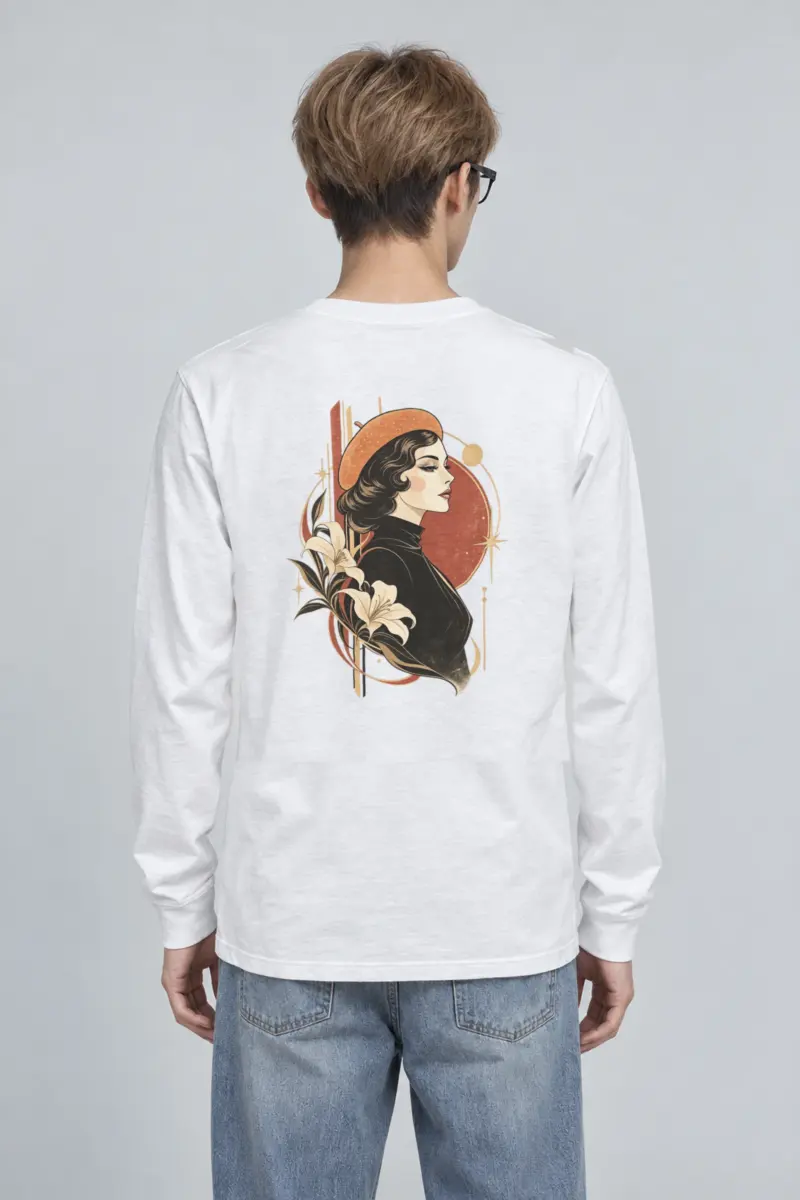"Lily Beret Muse" Unisex Longsleeve T-shirt