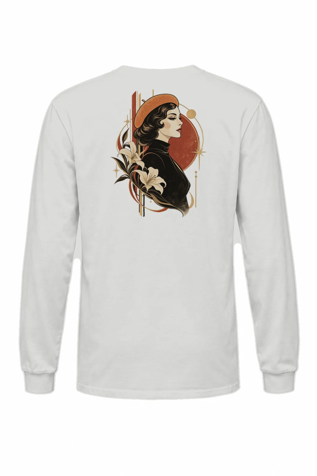 "Lily Beret Muse" Unisex Longsleeve T-shirt | Gildan 2400