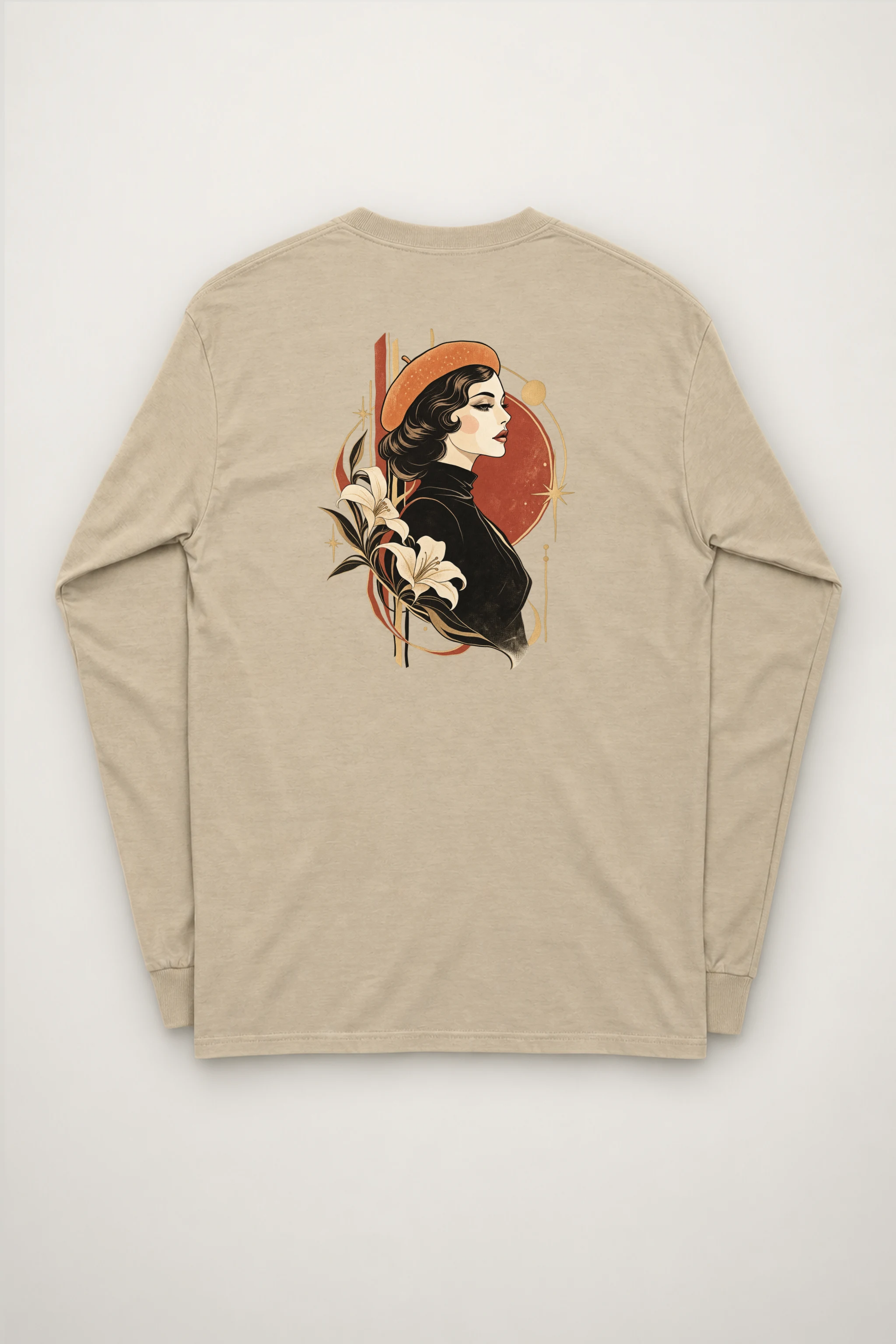 "Lily Beret Muse" Unisex Longsleeve T-shirt