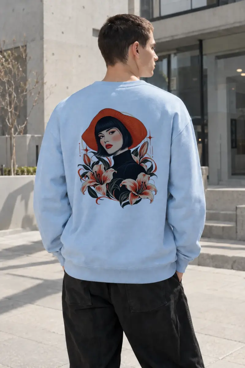 "Lily Hat Muse" Heavy Blend Unisex Crewneck Sweatshirt | Gildan 18000