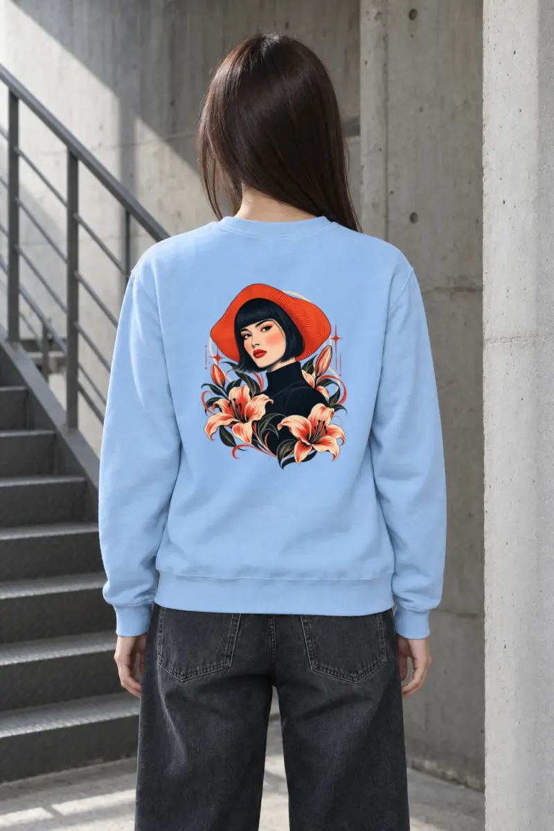 "Lily Hat Muse" Heavy Blend Unisex Crewneck Sweatshirt