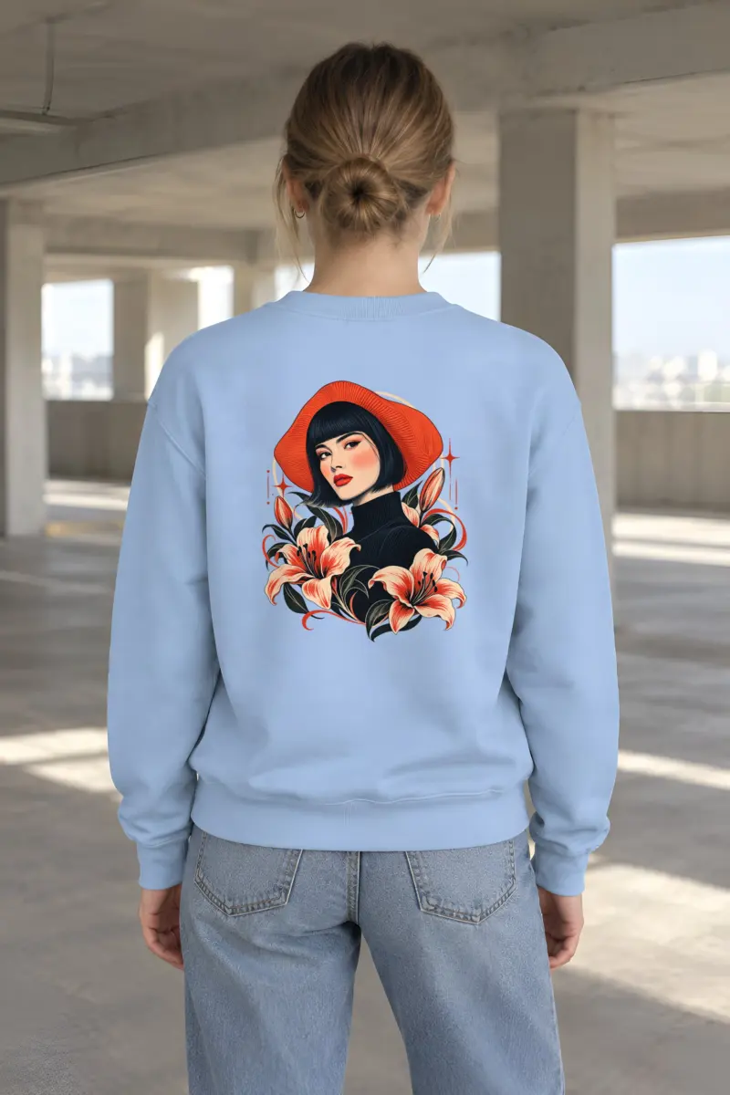 "Lily Hat Muse" Heavy Blend Unisex Crewneck Sweatshirt
