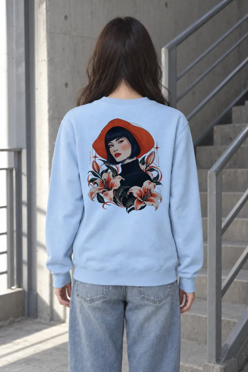 "Lily Hat Muse" Heavy Blend Unisex Crewneck Sweatshirt | Gildan 18000