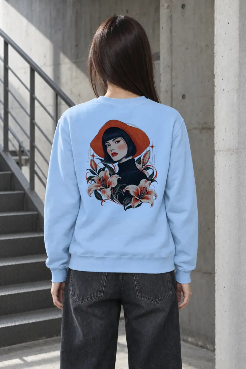 "Lily Hat Muse" Heavy Blend Unisex Crewneck Sweatshirt