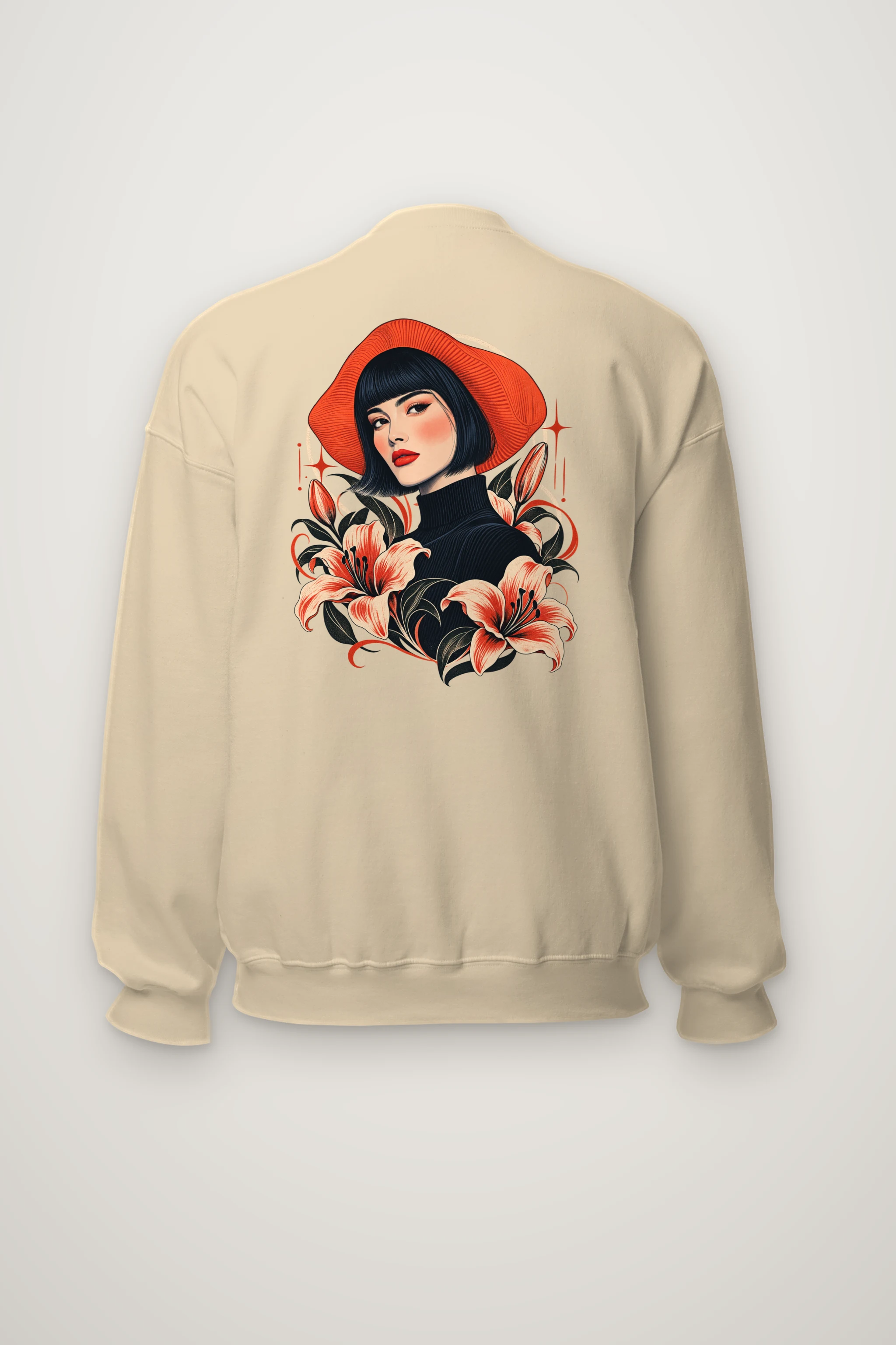 "Lily Hat Muse" Heavy Blend Unisex Crewneck Sweatshirt