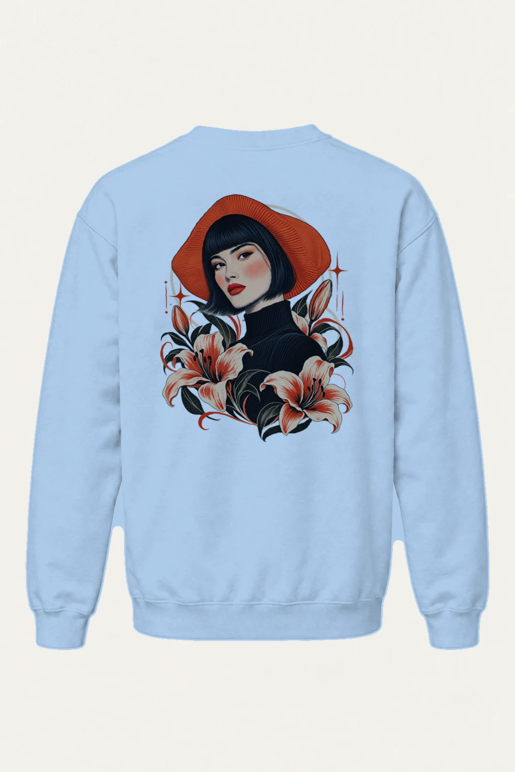 "Lily Hat Muse" Heavy Blend Unisex Crewneck Sweatshirt | Gildan 18000
